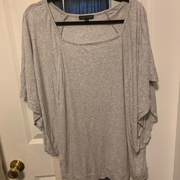 Flutter-sleeve Ribbed Tee - Picture 2 of 2